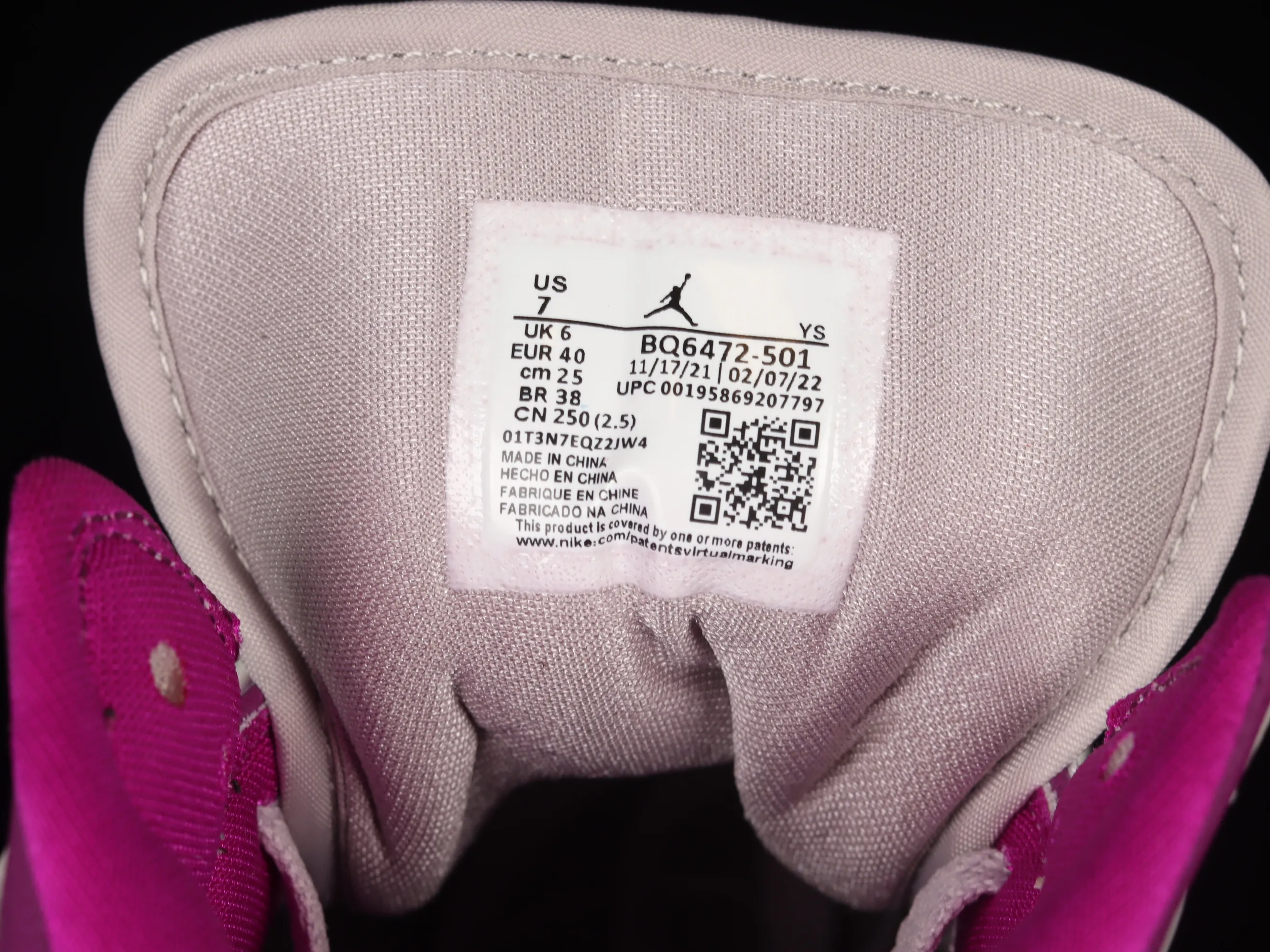 All categories Air Jordan Jordan series basketball shoes Air Jordan 1 Mid Air Jordan 1 Mid "Magenta" AJ1 Joe 1 purple gray China basketball shoes BQ6472-501